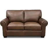 8850 Loveseat in Poncho Cashew Brown Top Grain Leather